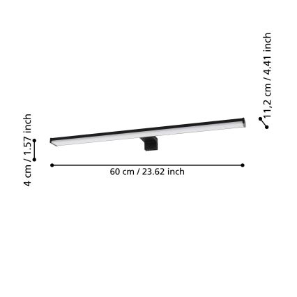 Eglo - LED Badezimmer-Spiegelleuchte LED/11W/230V 4000K 60 cm IP44
