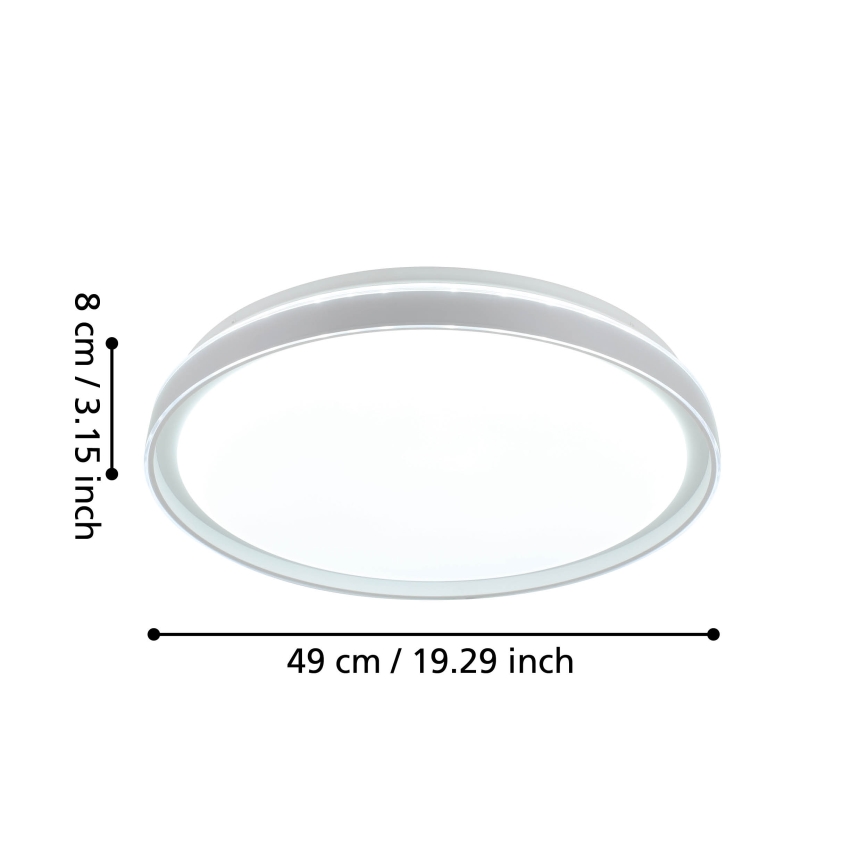 Eglo - LED Dimmbare Deckenleuchte LED/40W/230V 3000-6500K+ Fernbedienung
