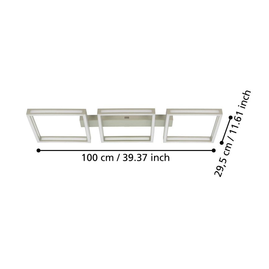 Eglo - LED-Deckenleuchte 3xLED/11,2W/230V mattchrom