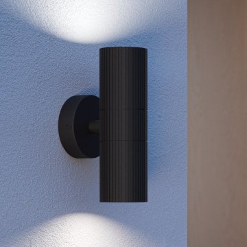 Eglo - Außenwandleuchte 2x GU10/28 W/230 V, IP44, schwarz