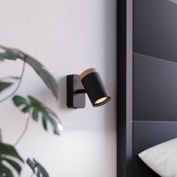 Eglo - Badezimmer-Wandspot 1xGU10/3W/230V IP44 schwarz/beige