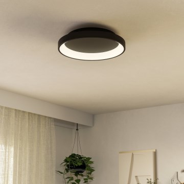 Eglo - Dimmbare LED-Deckenleuchte LED/12W/230V 2700-6500K schwarz + Fernbedienung