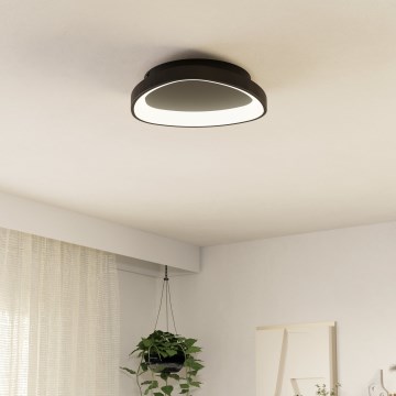 Eglo - Dimmbare LED-Deckenleuchte LED/12W/230V 2700-6500K schwarz + Fernbedienung