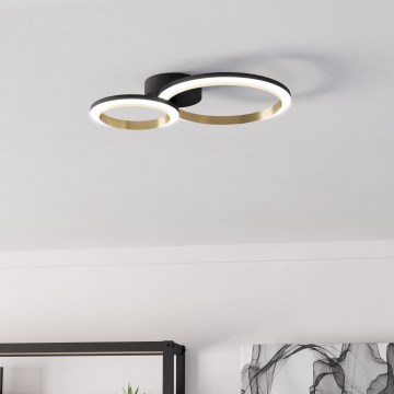 Eglo - Dimmbare LED-Deckenleuchte LED/12W/230V 4000K schwarz/golden