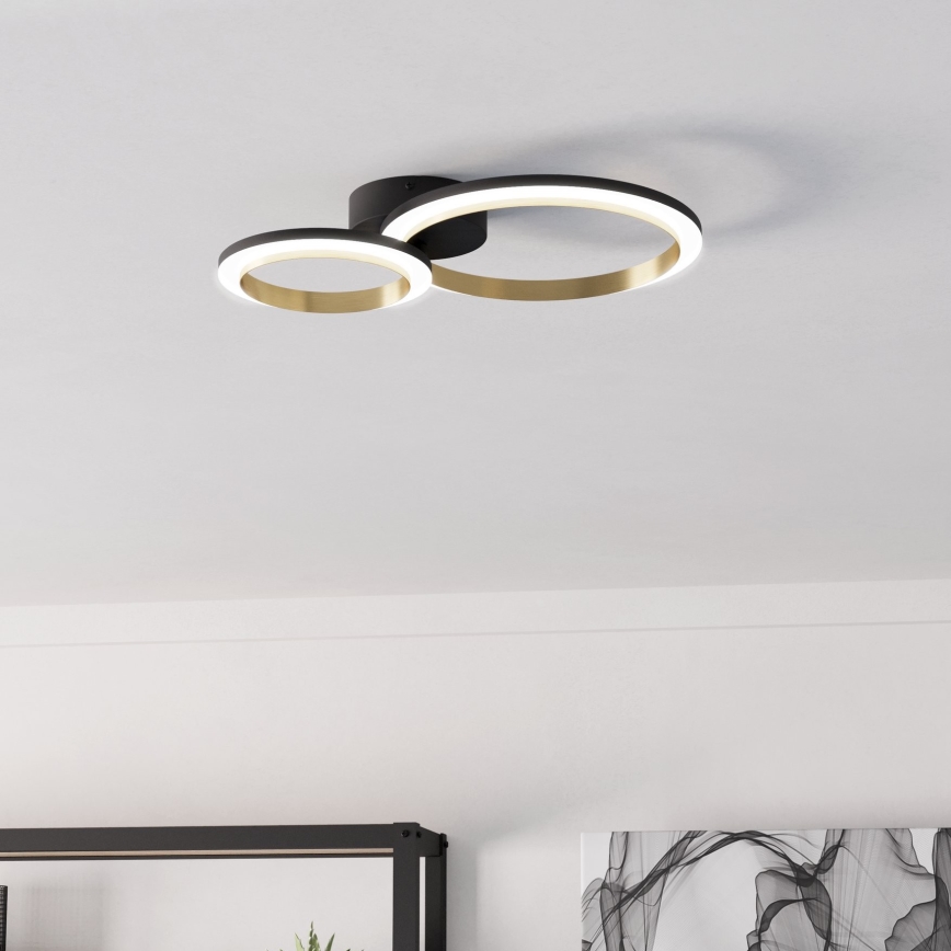 Eglo - Dimmbare LED-Deckenleuchte LED/12W/230V 4000K schwarz/golden