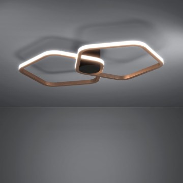 Eglo - Dimmbare LED-Deckenleuchte LED/20W/230V 2200-6500K Messing + Fernbedienung