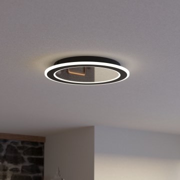 Eglo - Dimmbare LED-Deckenleuchte LED/20W/230V 2700-6500K schwarz + Fernbedienung