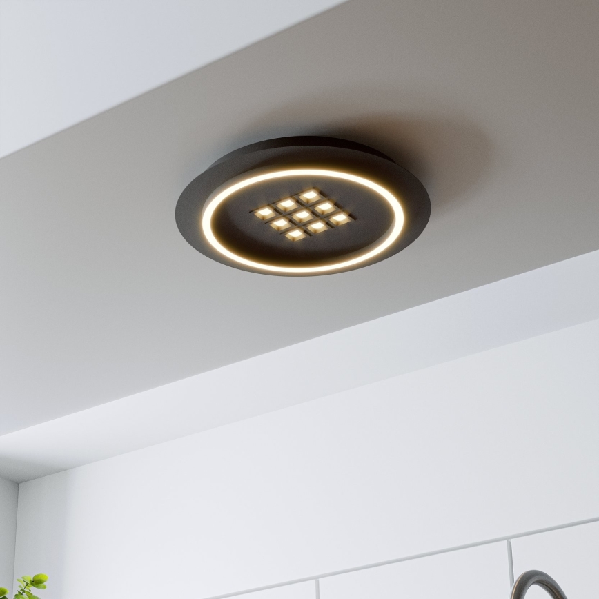 Eglo - Dimmbare LED-Deckenleuchte LED/21,4W/230V 2700-6500K schwarz + Fernbedienung