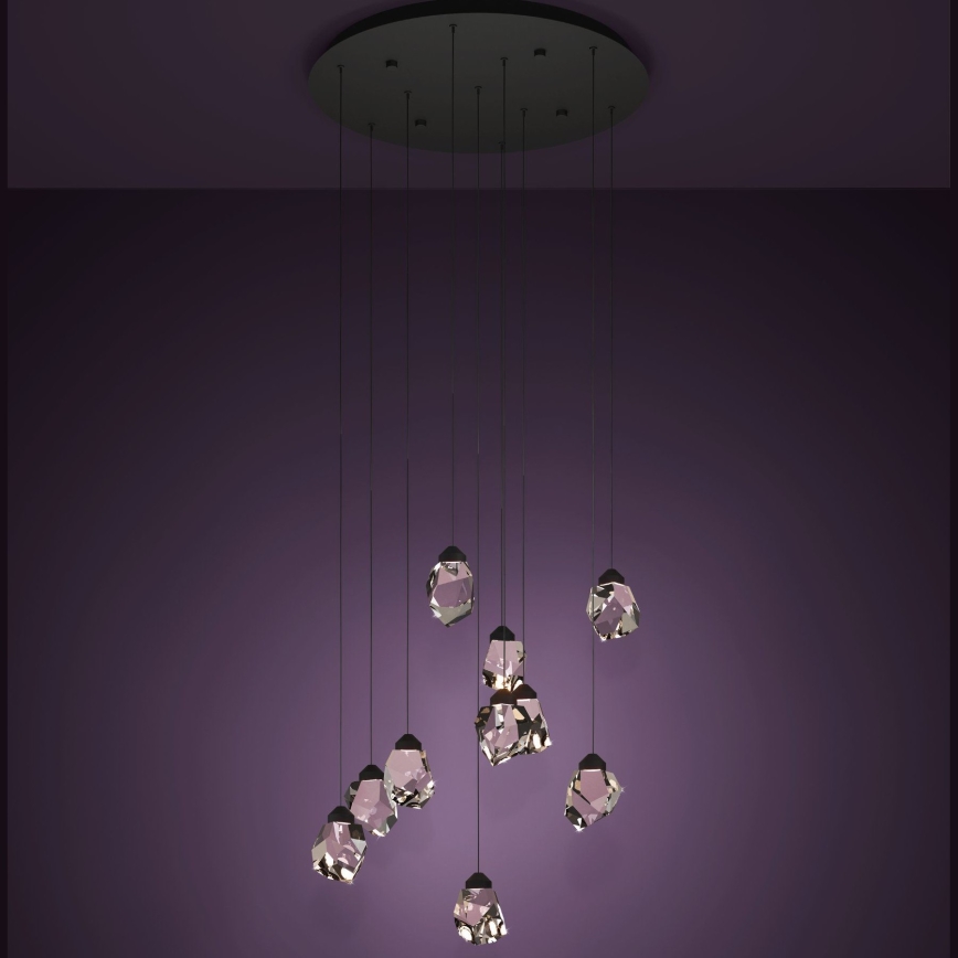 Eglo - Dimmbare LED-Hängeleuchte 10xLED/3W/230V 3000K schwarz/klar