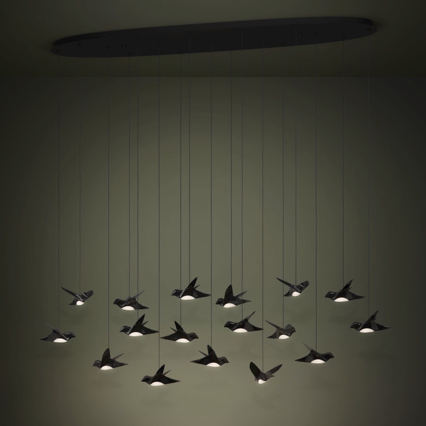 Eglo - Dimmbare LED-Hängeleuchte 17xLED/3W/230V 3000K schwarz