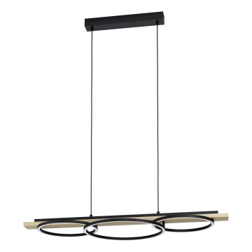 Eglo - Dimmbare LED-Hängeleuchte 2xLED/12,5W/230V+1xLED/15,5W 3000K beige/schwarz