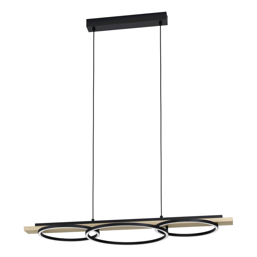 Eglo - Dimmbare LED-Hängeleuchte 2xLED/12,5W/230V+1xLED/15,5W 3000K beige/schwarz