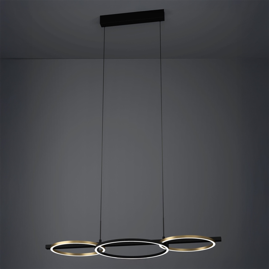 Eglo - Dimmbare LED-Hängeleuchte 2xLED/12,5W/230V + LED/15,5W 3000K schwarz