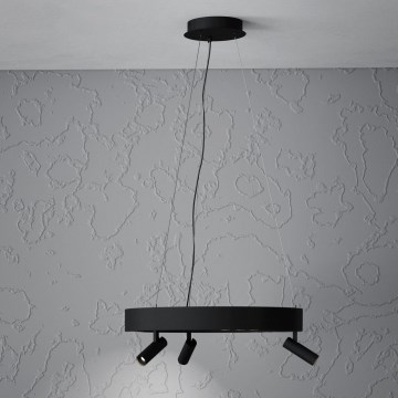 Eglo - Dimmbare LED-Hängeleuchte 3xLED/8W/230V + 3xLED/8,5W 3000K schwarz + Fernbedienung
