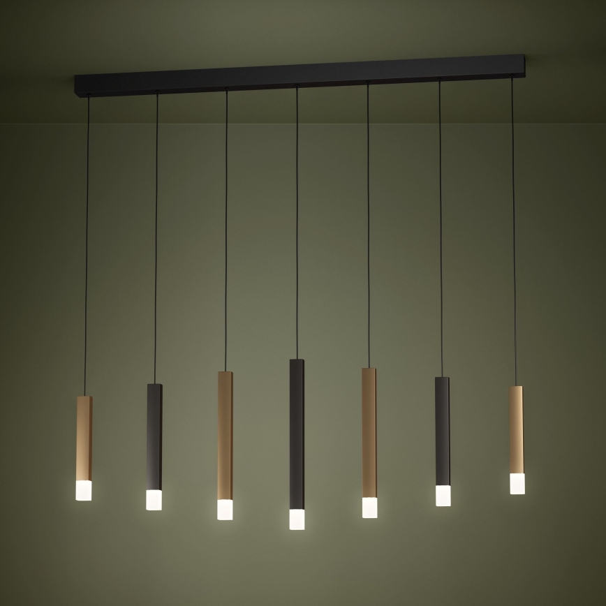 Eglo - Dimmbare LED-Hängeleuchte 7xLED/3,1W/230V 3000K anthrazit/golden