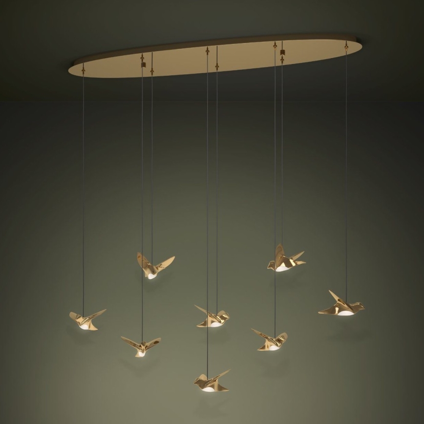 Eglo - Dimmbare LED-Hängeleuchte 8xLED/4,2W/230V 3000K golden