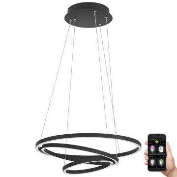 Eglo – Dimmbare LED-Hängeleuchte an einer Schnur LED/43,2W/230V schwarz