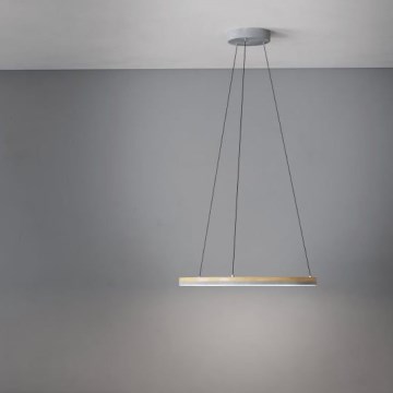 Eglo - Dimmbare LED-Hängeleuchte LED/36W/230V 3000K grau/Eiche