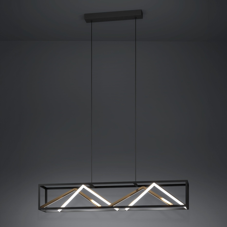 Eglo - Dimmbare LED-Hängeleuchte LED/46W/230V 2700-6500K schwarz/golden + Fernbedienung