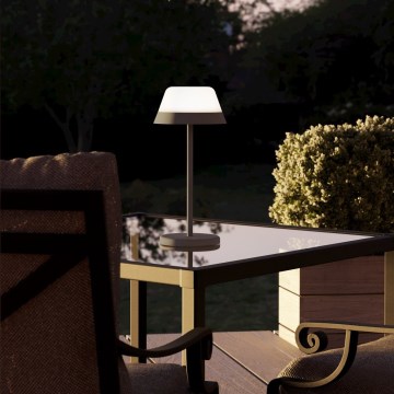 Eglo - Dimmbare LED-RGBW-Außenleuchte mit Touch-Funktion 2-in-1 LED/1,5W/5V 2600 mAh IP54 grau