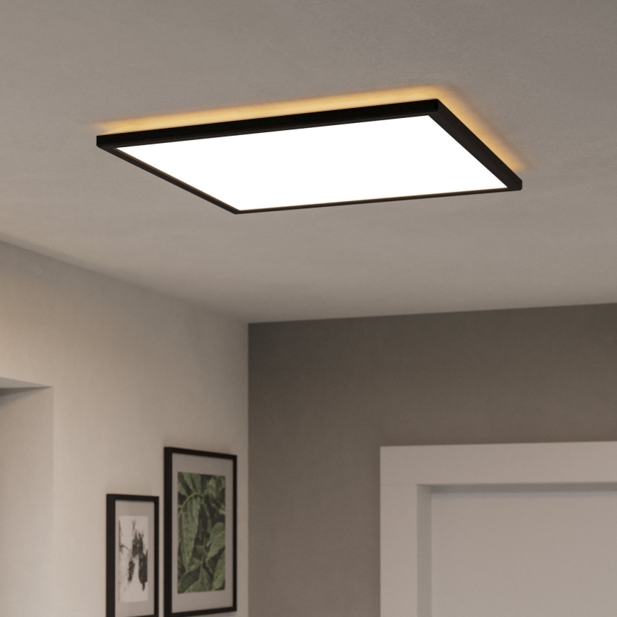 Eglo - Dimmbare LED-RGBW-Deckenleuchte für Badezimmer LED/17W/230V 2700-6500K 50x50cm IP44 schwarz ZigBee