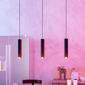 Eglo - Dimmbare LED-RGBW-Hängeleuchte 3xLED/3,7W/230V 2700-6500K schwarz