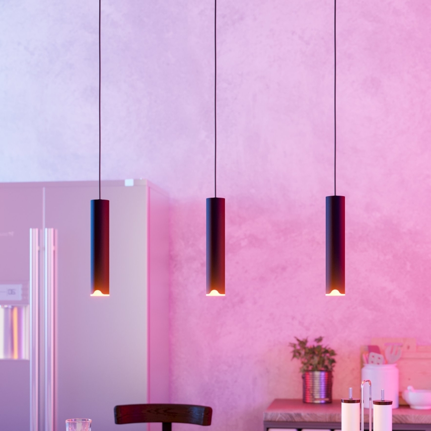 Eglo - Dimmbare LED-RGBW-Hängeleuchte 3xLED/3,7W/230V 2700-6500K schwarz