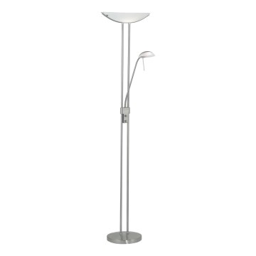 EGLO - Dimmbare Stehlampe BAYA 1xR7s/230W+1xG9/33W mattes Chrom
