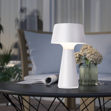 Eglo - dimmbare, wiederaufladbare LED-Außen-Tischlampe LED/3W/5V 2200/3000/4000K 2000 mAh IP44 weiß