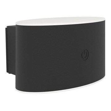 Eglo - Dimmbare, wiederaufladbare LED-Außen-Wandleuchte mit Touch-Bedienung LED/5W/5V 2000 mAh 3000/4000/6500K IP44 schwarz