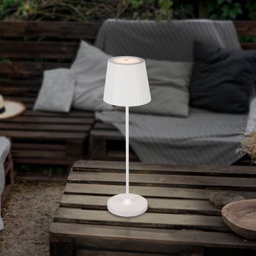 Eglo - Dimmbare, wiederaufladbare LED-Tischlampe für den Außenbereich LED/3,8W/5V 2400/3000/4000K 2000 mAh IP44 Weiß