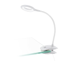 Eglo - Dimmbare, wiederaufladbare LED-Touchlampe mit Clip LED/3,2W/5V 500 mAh weiß