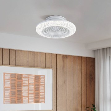 Eglo - Dimmbarer LED-Deckenventilator 3x LED/12,6 W/230 V 2700–6500 K Ø 55 cm weiß + Fernbedienung