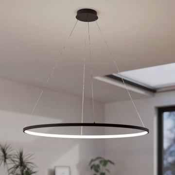 Eglo - Dimmbarer LED-Kronleuchter an Aufhängung LED/40W/230V 2700-6500K schwarz + Fernbedienung
