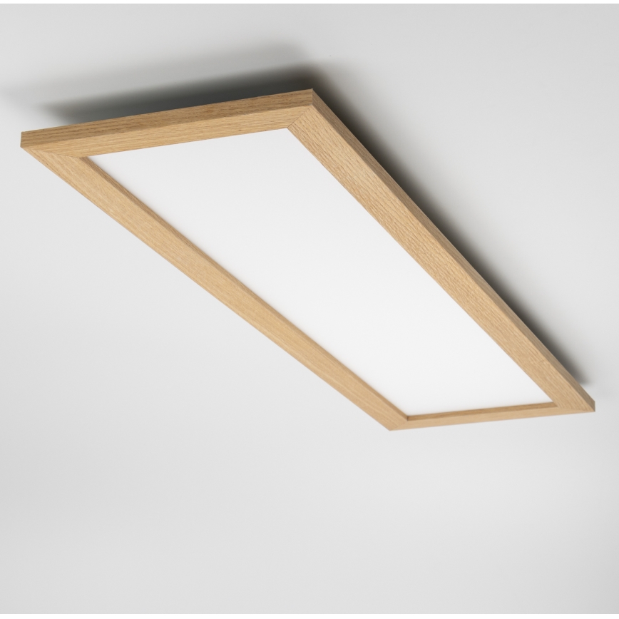 Eglo - Dimmbares Anbau-/Einbaupanel (LED RGBW) SALOBRENA-C WOOD LED/34W/230V 2700-6500K 34x124 cm braun + Fernbedienung