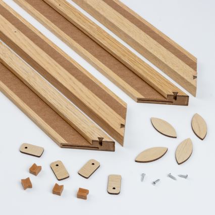 Eglo - Dimmbares LED-Anbaupanel POZZALLO WOOD LED/21W/230V 2700-6500K 49,5x49,5 cm braun + Fernbedienung