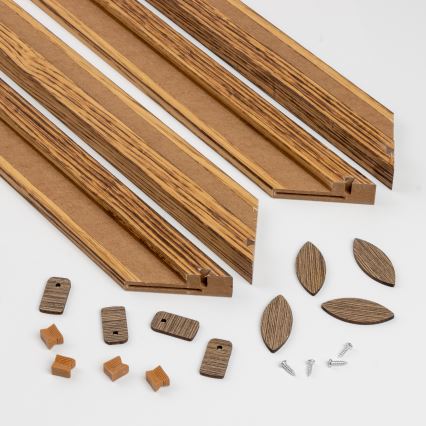 Eglo - Dimmbares LED-Anbaupanel POZZALLO WOOD LED/21W/230V 2700-6500K 49,5x49,5 cm braun + Fernbedienung