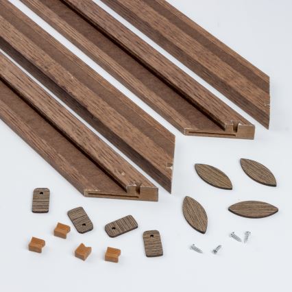 Eglo - Dimmbares LED-Anbaupanel POZZALLO WOOD LED/21W/230V 2700-6500K 49,5x49,5 cm dunkelbraun + Fernbedienung