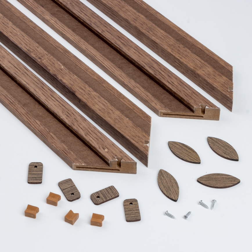Eglo - Dimmbares LED-Anbaupanel POZZALLO WOOD LED/21W/230V 2700-6500K 49,5x49,5 cm dunkelbraun + Fernbedienung