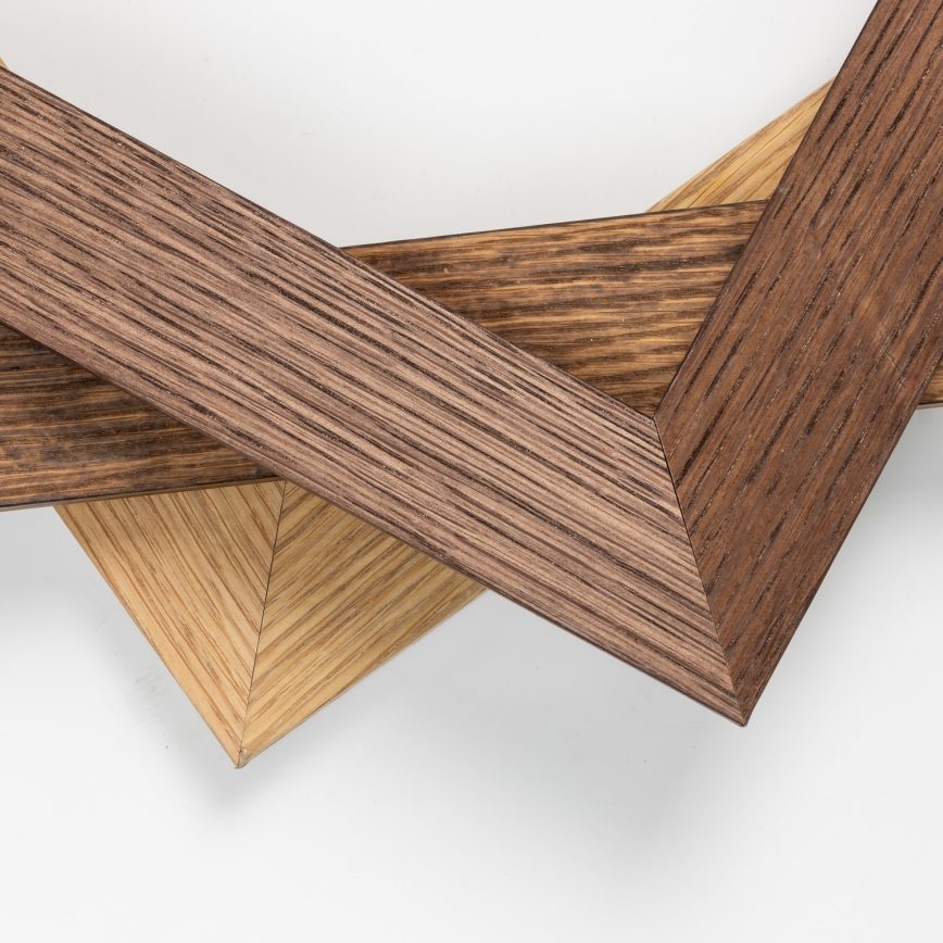 Eglo - Dimmbares LED-Anbaupanel SALOBRENA 2 WOOD LED/25W/230V 4000K 49,5x49,5 cm braun