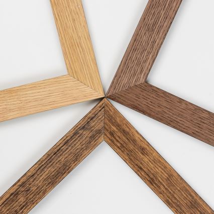 Eglo - Dimmbares LED-Anbaupanel SALOBRENA 2 WOOD LED/25W/230V 4000K 49,5x49,5 cm braun