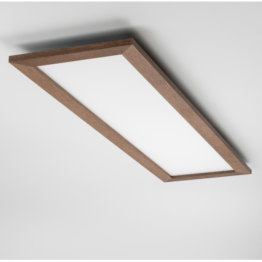 Eglo - Dimmbares Anbau-/Einbaupanel (LED RGBW) SALOBRENA-C WOOD LED/34W/230V 2700-6500K 34x124 cm dunkelbraun + Fernbedienung