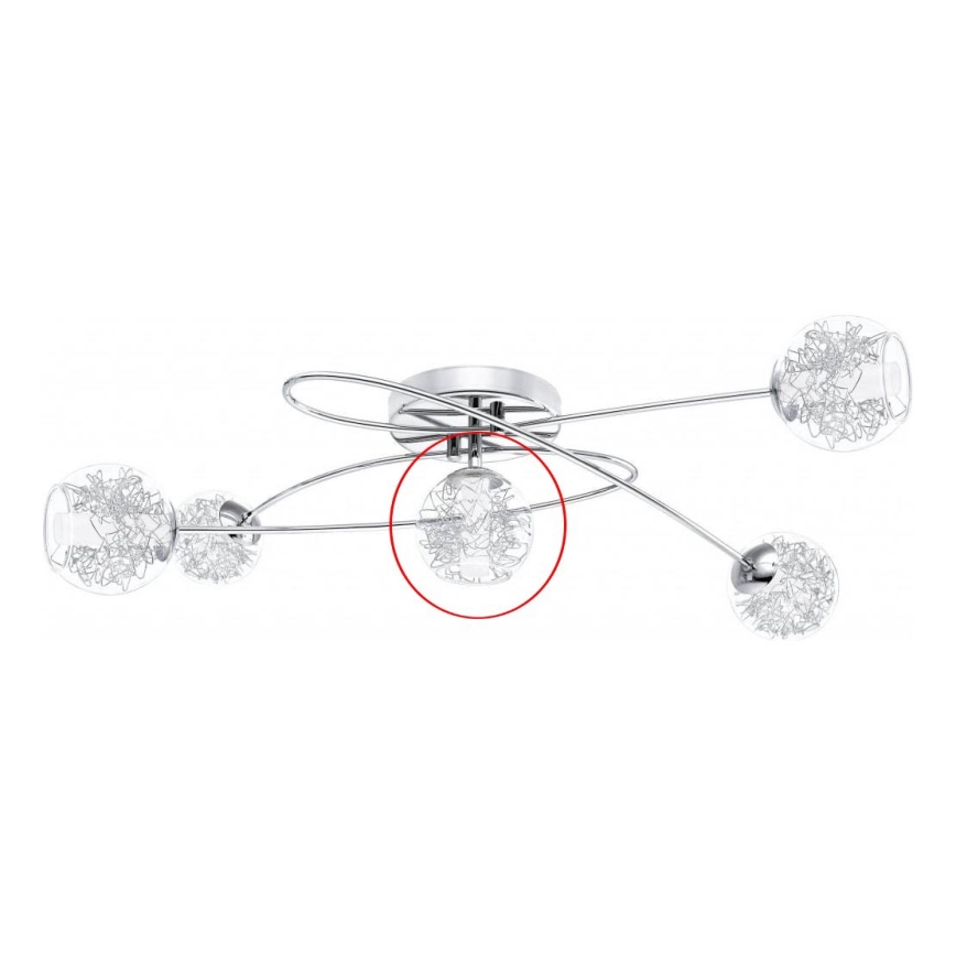 Eglo - Ersatzglas für Deckenleuchte LORDELO d 18 cm