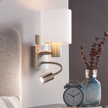 Eglo - Flexible LED-Leuchte 1xE27/40W/230V + LED/3,8W weiß