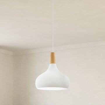 Eglo - Hängelampe 1xE27/60W/230V Ø 28 cm weiß