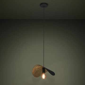 Eglo - Hängeleuchte 1xE27/40W/230V 41 cm schwarz/golden