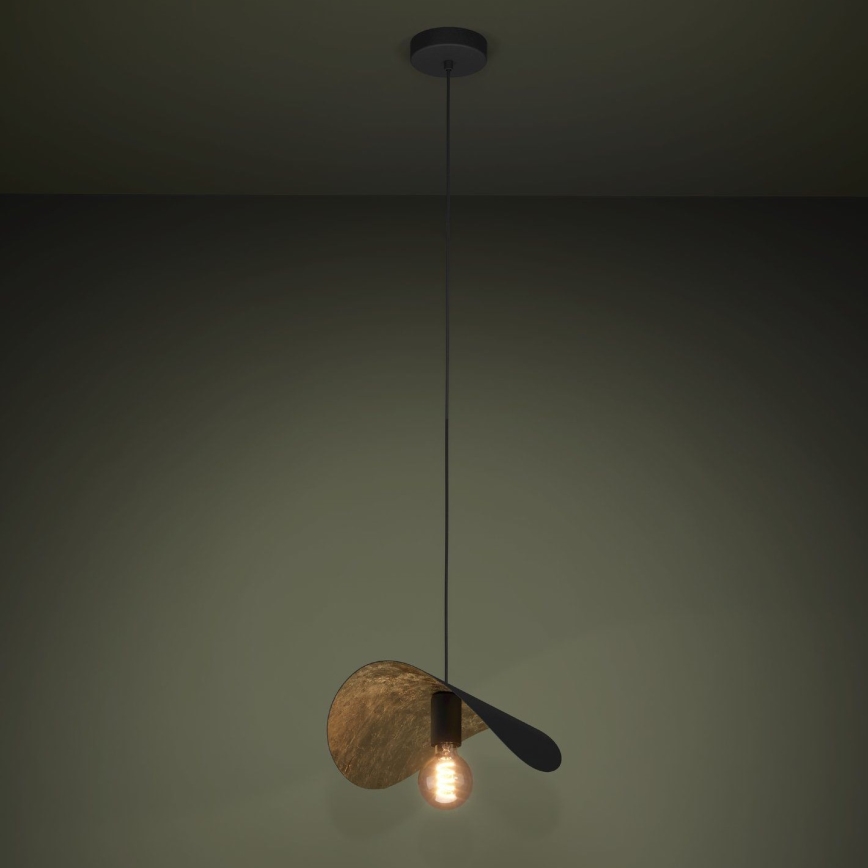 Eglo - Hängeleuchte 1xE27/40W/230V 41 cm schwarz/golden