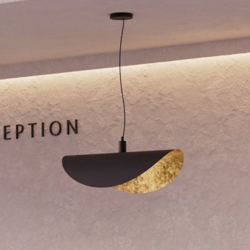 Eglo - Hängeleuchte 1xE27/40W/230V 80 cm schwarz/golden