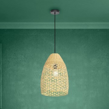 Eglo - Hängeleuchte 1xE27/40W/230V d 35 cm Bambus