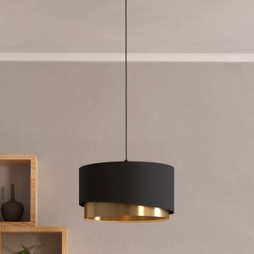 Eglo - Hängeleuchte 1xE27/40W/230V schwarz/golden
